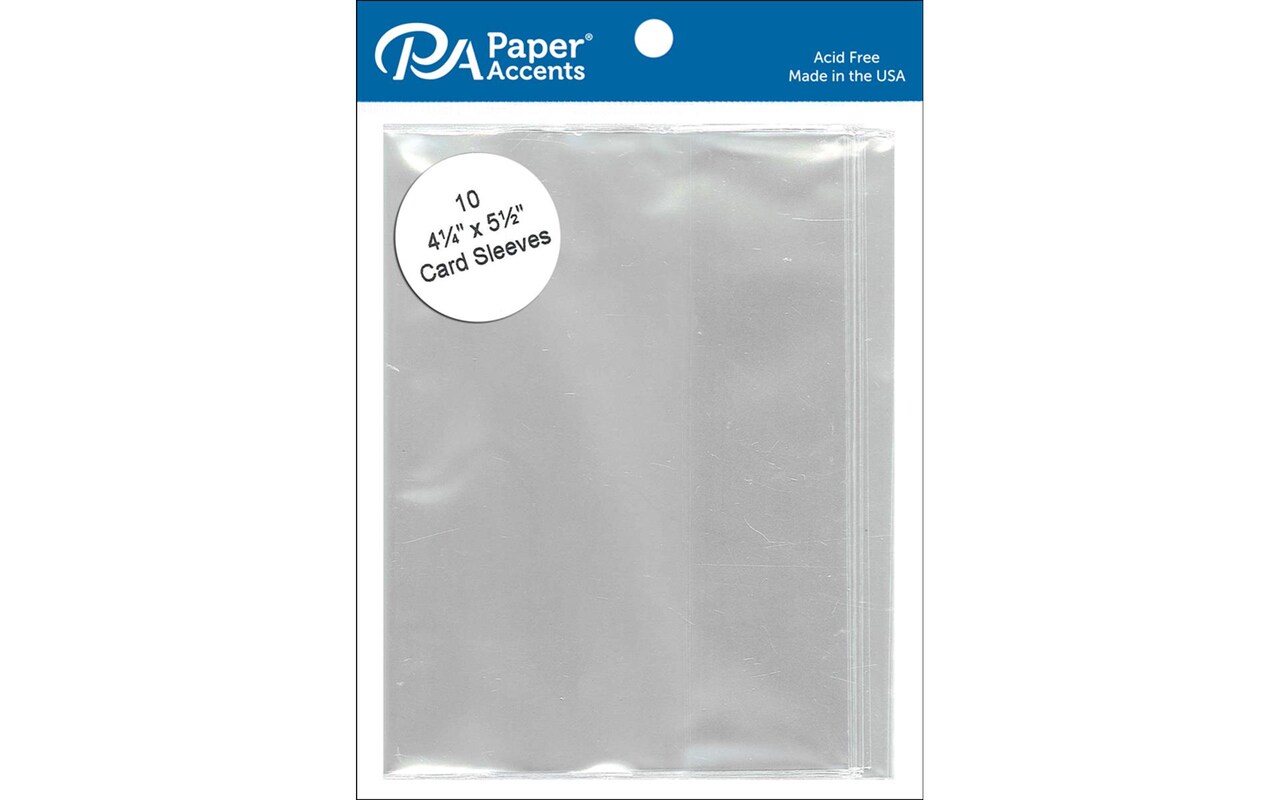 Card Sleeves 4.25x5.5 10pc Clear